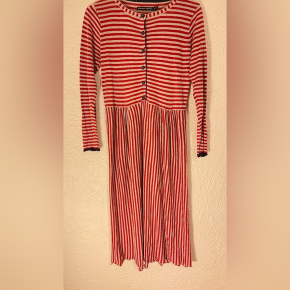 Gudrun Sjödén Striped Red and White Knit Dress - Picture 1 of 8